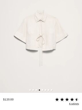 Banana Republic Linen Front Tie Shirt